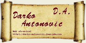 Darko Antonović vizit kartica